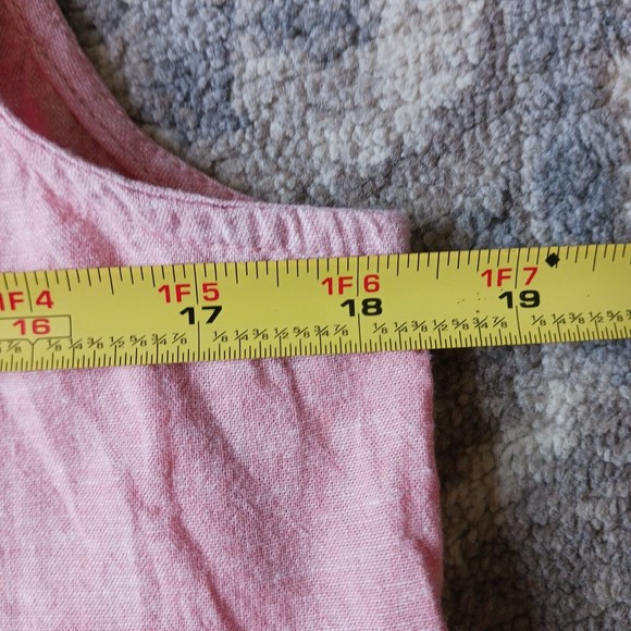 Linen Harve Benard Cottagecore Tank Blouse Womens M Sleeveless Pink - Picture 7 of 8